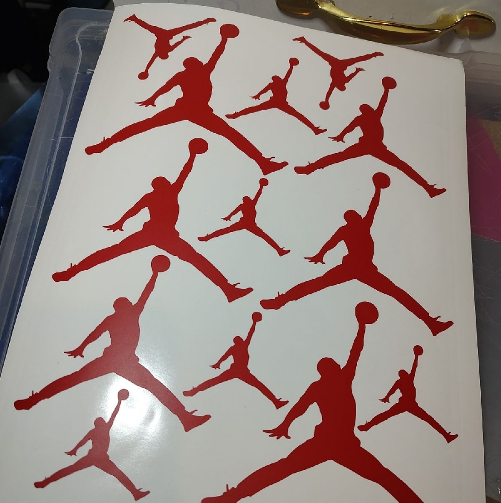 Logos Jumpman Jordan NEW COLORS 4-4x4 and 2 1x1 =$20